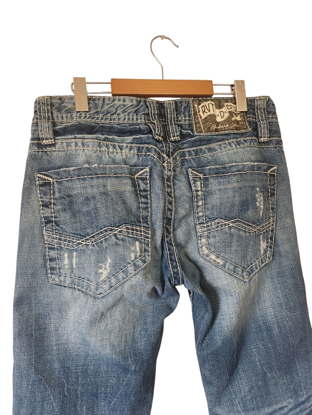 Rivet De Cru Los Andrew Relaxed Straight Distressed Premium Jeans Men Sz 31x34 - Picture 6 of 15